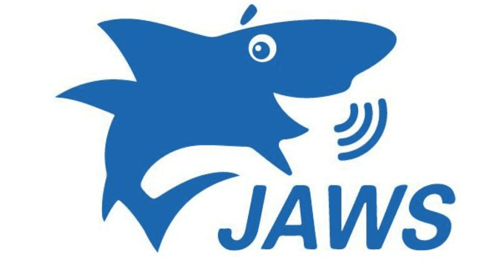 logo e scritta screen reader Jaws